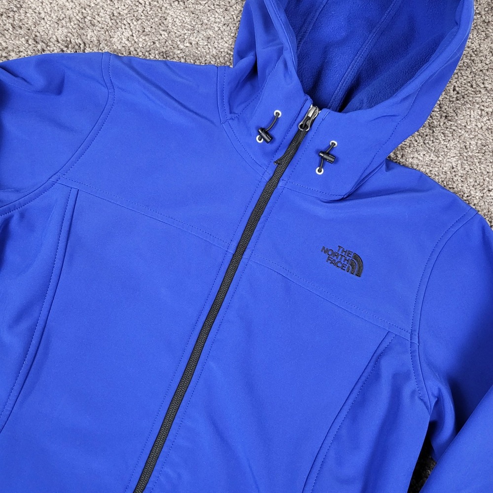 The North Face Softshell Jacket Women L Blue Good Apex Bionic Hooded CE9C